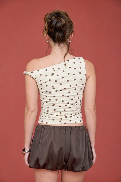 Blusa crema lunares