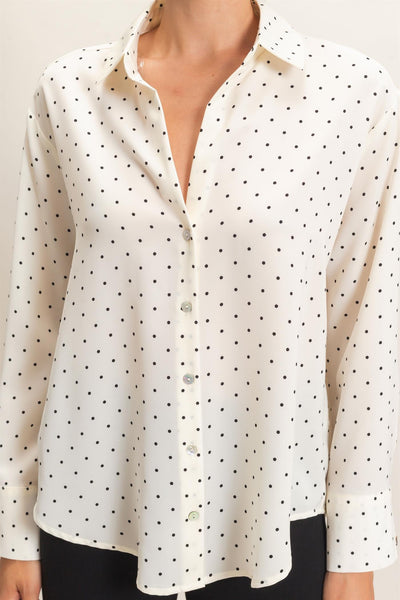 Blusa crema lunares