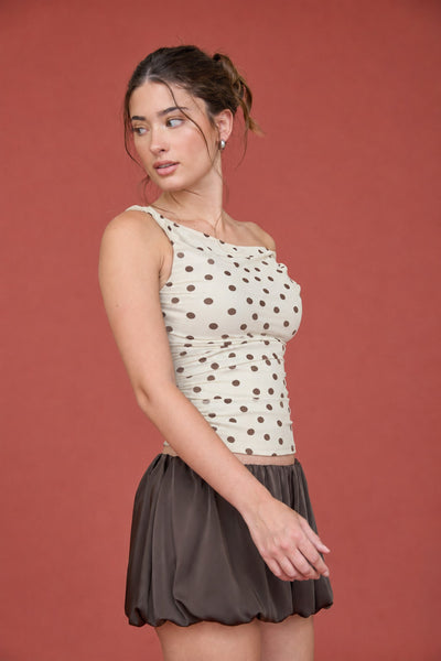 Blusa crema lunares