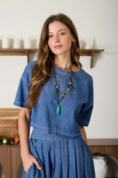 Blusa mezclilla
