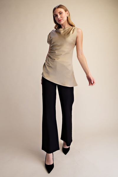 Blusa dorado hombro