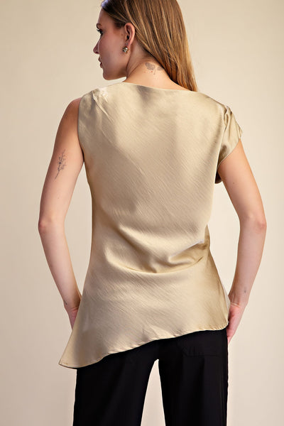 Blusa dorado hombro
