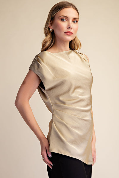 Blusa dorado hombro