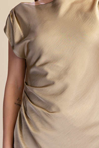 Blusa dorado hombro