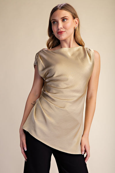 Blusa dorado hombro