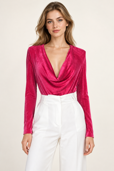 Blusa rosa cuello