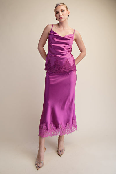 Blusa rosa encaje