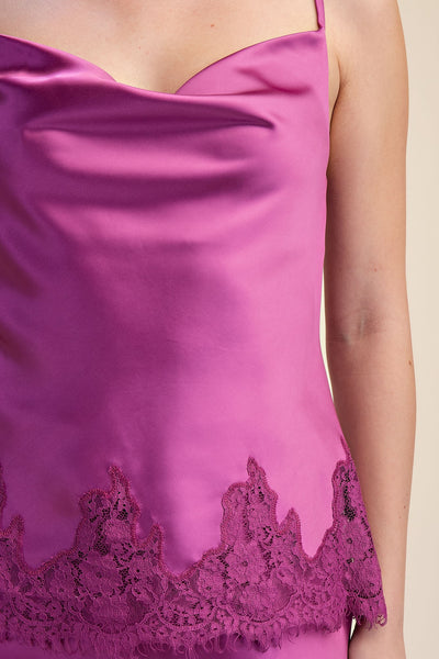 Blusa rosa encaje