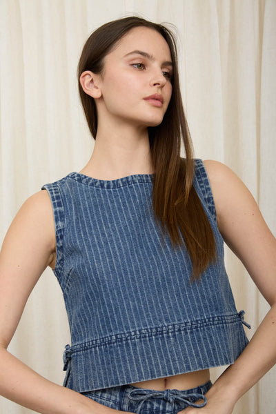 Blusa mezclilla rayas
