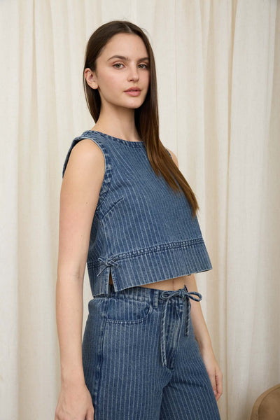 Blusa mezclilla rayas
