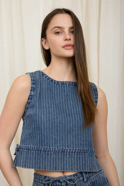 Blusa mezclilla rayas