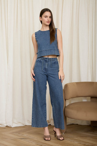 Blusa mezclilla rayas