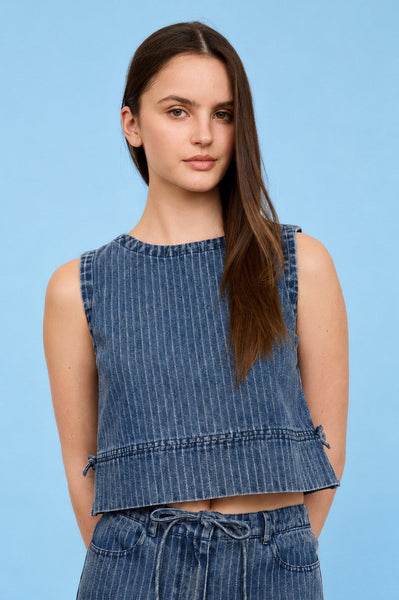 Blusa mezclilla rayas
