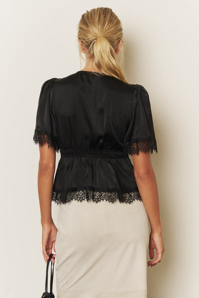 Blusa negra manga