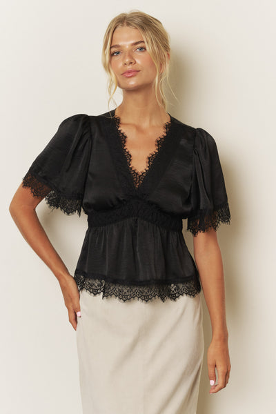 Blusa negra manga