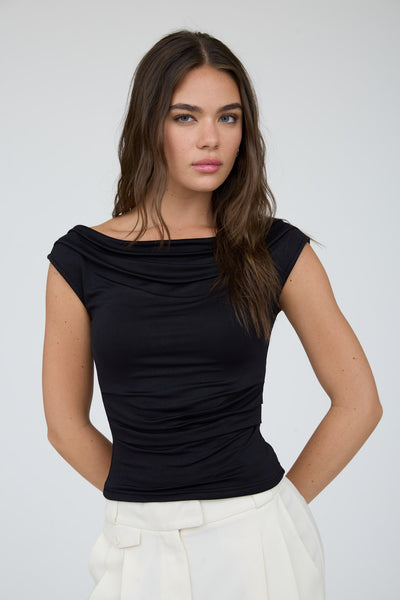 Blusa negra manga
