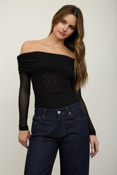 Bodysuit negro mesh