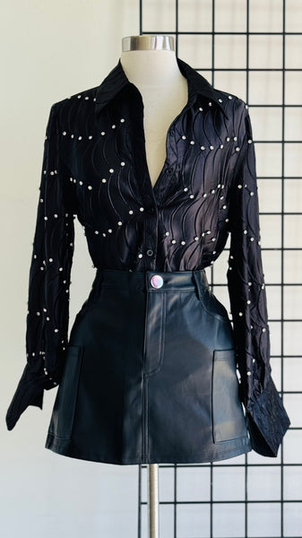 Blusa negra camisola