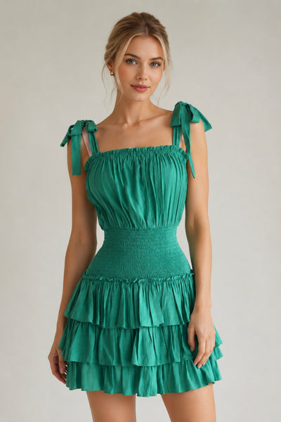 Vestido lino corrugado
