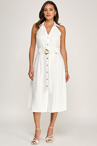 Vestido blanco a media pierna