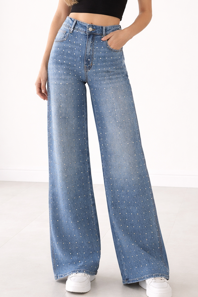 Pantalón mezclilla mini remache