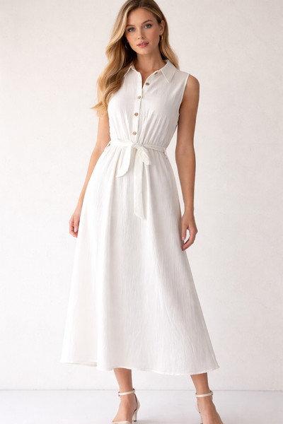Vestido blanco a media pierna