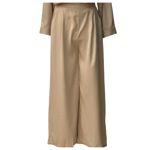 Pantalón beige satin