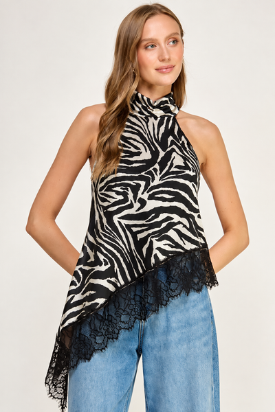 Blusa zebra halter