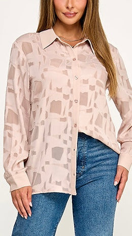 Blusa rosa botones