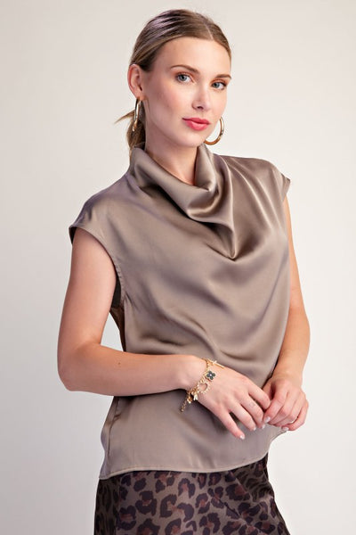 Blusa café cielo