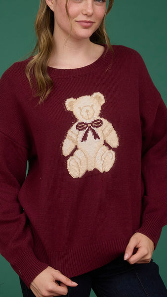 Suéter vino oso