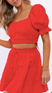 Crop top rojo