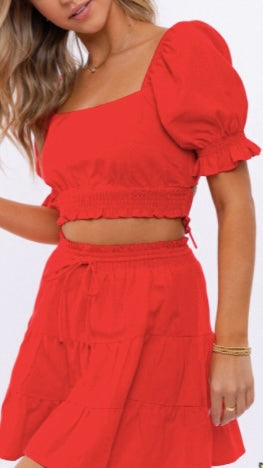 Crop top rojo