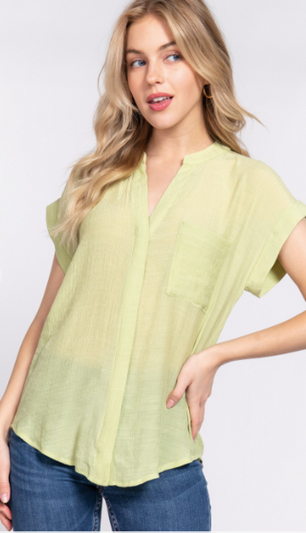 Blusa verde lino