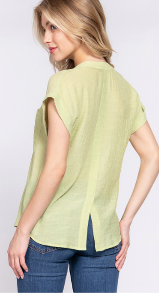 Blusa verde lino