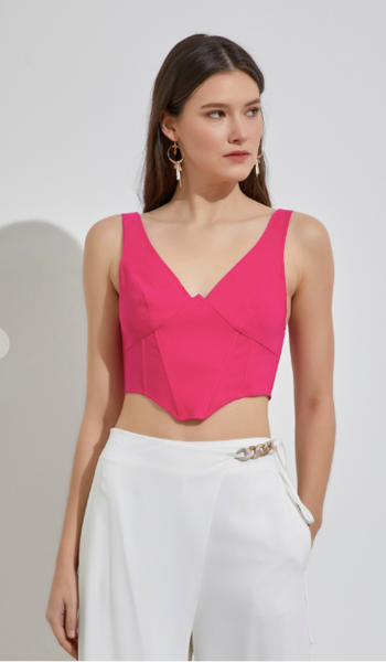 Crop top rosa copa