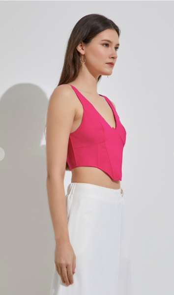 Crop top rosa copa