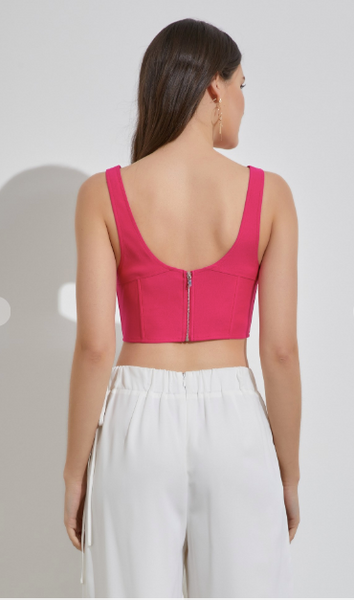 Crop top rosa copa