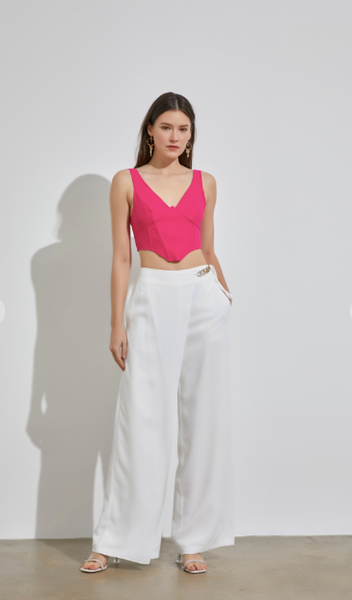 Crop top rosa copa