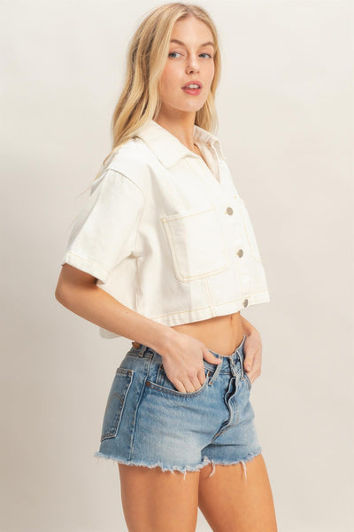 Blusa mezclilla blanca