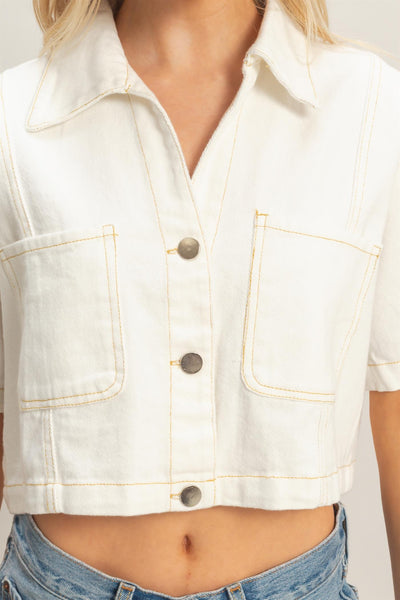 Blusa mezclilla blanca