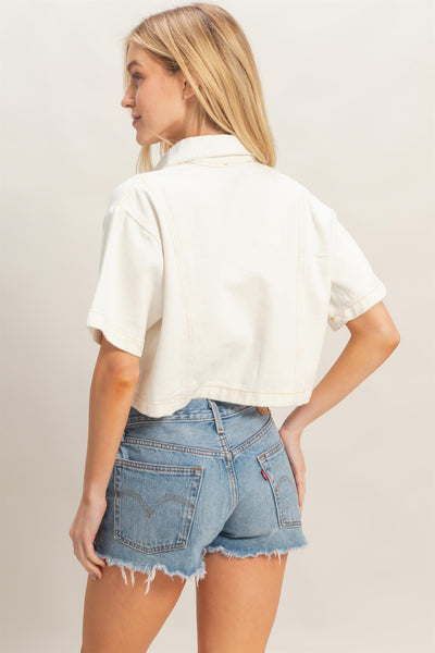 Blusa mezclilla blanca