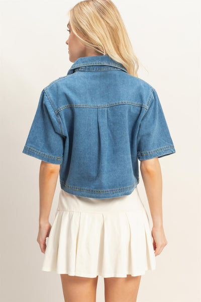 Blusa mezclilla manga