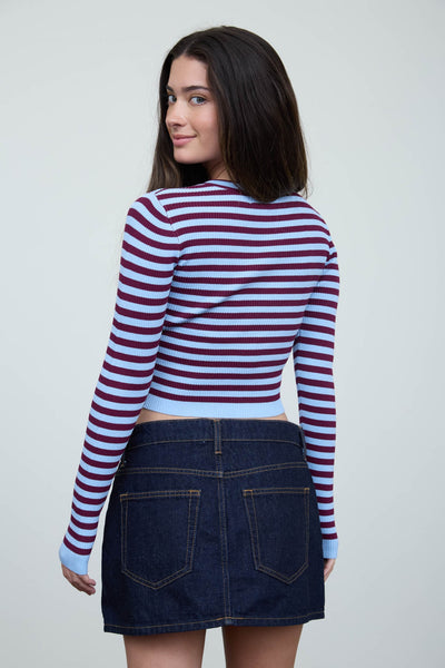 Crop top azul raya