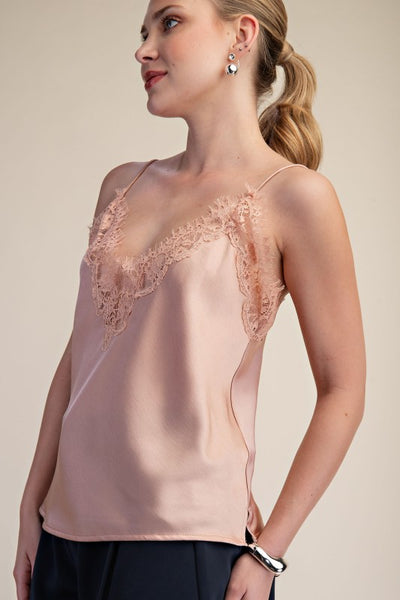 Blusa rosa encaje