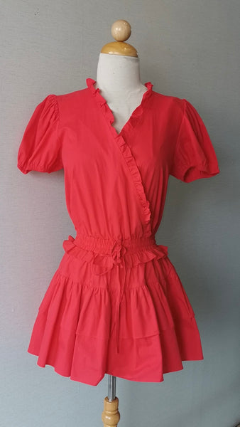 ROMPER ROJO CORRUGADO CINTURA