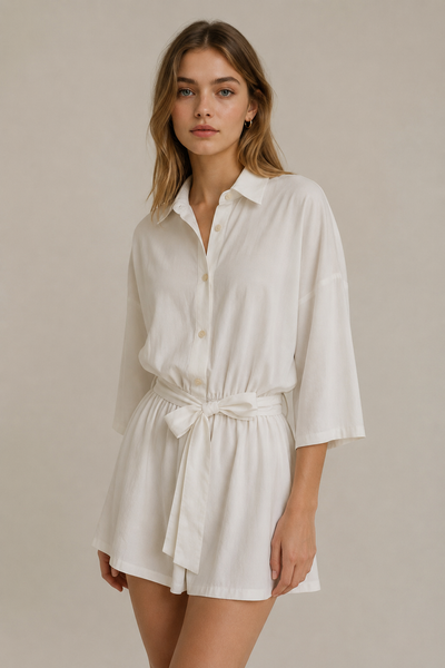 ROMPER BLANCO LINO