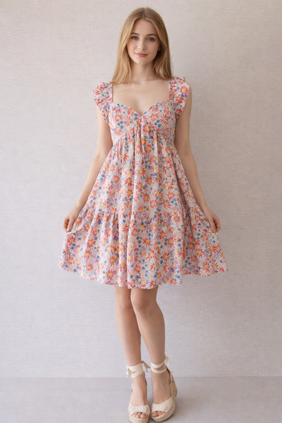 VESTIDO ROSA FLORES