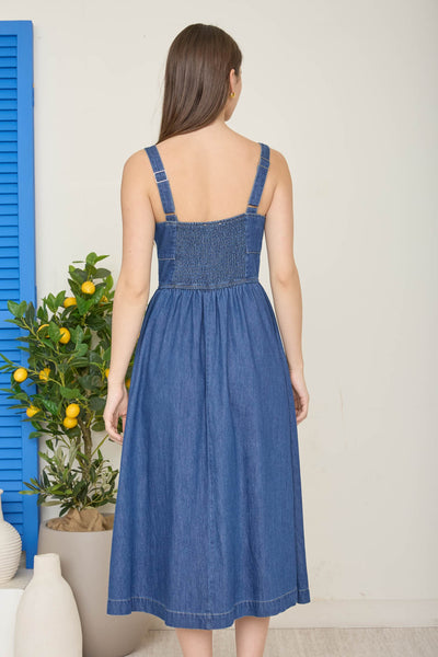 Vestido mezclilla a media pierna