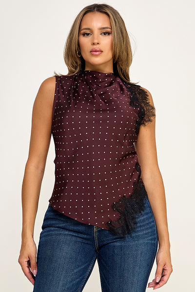 Blusa vino lunares
